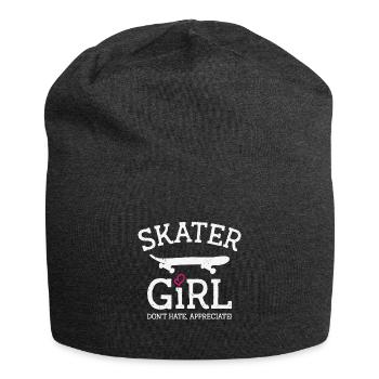 Internationaler Frauentag Skater Girl - Jersey-Beanie - Anthrazit - Vorne