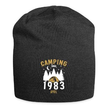 Anniversaire: Camping depuis avril 1983 Camping - Bonnet en jersey - charbon - Devant