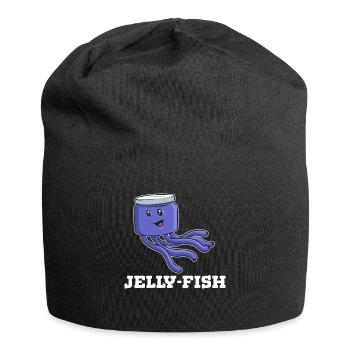 Qualle Meerestier Tauchen Quallen - Jersey-Beanie - Schwarz - Vorne