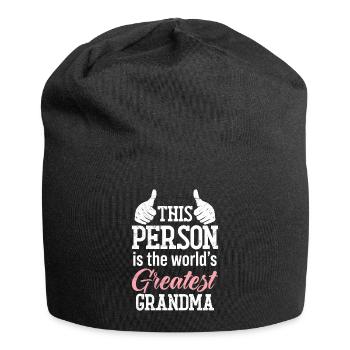Weltbeste Oma Großmutter Super Oma Granny - Jersey-Beanie - Schwarz - Vorne