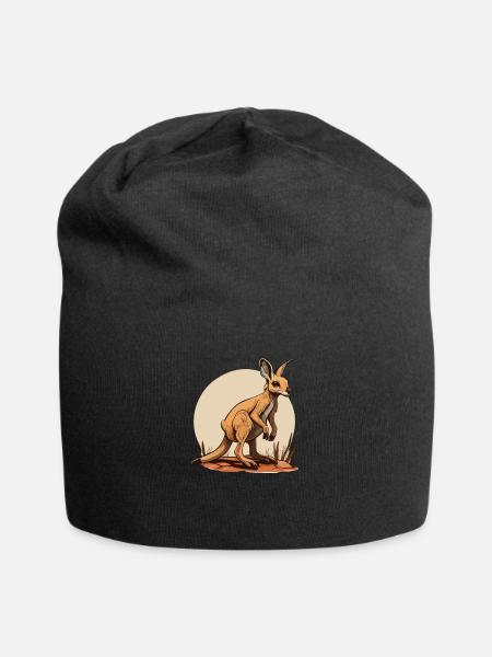 Känguru comic cartoon Style - Jersey-Beanie - Schwarz