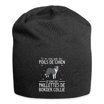 Ce Sont Des Paillettes De Border Collie - Bonnet en jersey - noir - Devant