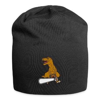 T-Rex Tronçonneuse - Bonnet en jersey - noir - Devant