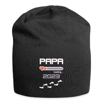 Papa 2023 loading... - Jersey-Beanie - Schwarz - Vorne