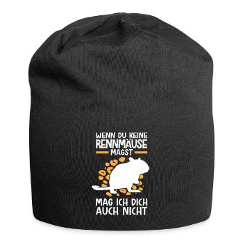 Rennmaus nicht mögen Nagetier Gerbil - Jersey-Beanie - Schwarz - Vorne
