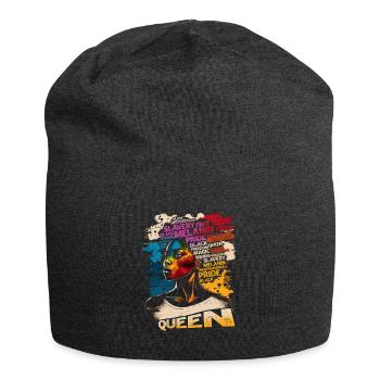 Juneteenth BLM Black Proud Woman Strong Black - Bonnet en jersey - charbon - Devant