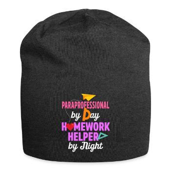 Hilfskraft Lehrerin Hilfserzieherin - Jersey-Beanie - Anthrazit - Vorne