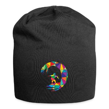 Low Poly Surfer Polygon Surf - Bonnet en jersey - noir - Devant