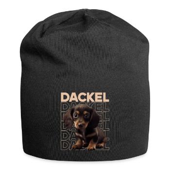 Rauhaardackel Dachshund Hund Hunde Welpe Dackel - Jersey-Beanie - Schwarz - Vorne