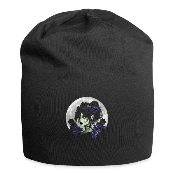 Fille gothique aux roses noires - Gothique - Bonnet en jersey - noir - Devant
