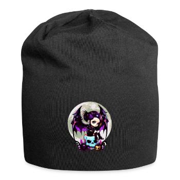 Cute Goth Bat Wing Gothic Grufti - Jersey Beanie - black - Front