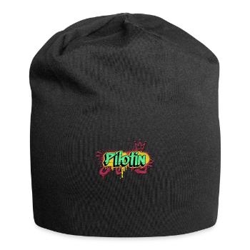 Flugzeug Graffiti-Art Pilotin - Jersey-Beanie - Schwarz - Vorne