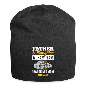 Father & daughter a crazy team partner look - Jersey Beanie - charcoal grey - Front