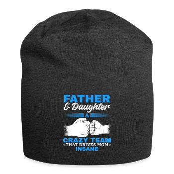 Father & daughter a crazy team partner look - Jersey Beanie - charcoal grey - Front