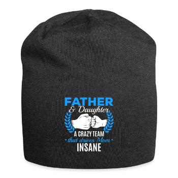 Father & daughter a crazy team partner look - Jersey Beanie - charcoal grey - Front