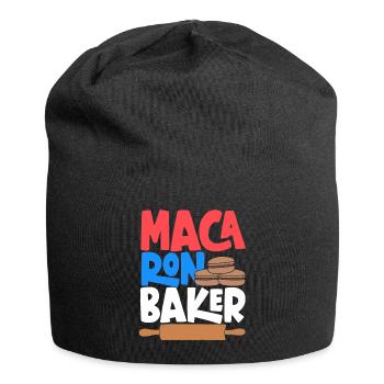 Macaron Baker Paris France Patisserie - Jersey-Beanie - Schwarz - Vorne
