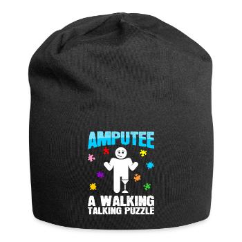 Amputierter Gehender Sprechender - Jersey-Beanie - Schwarz - Vorne