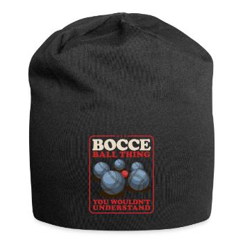 Boccia Bocciaspieler Bocce Boulesport Geschenk - Jersey-Beanie - Schwarz - Vorne