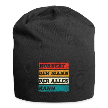 Norbert Der Mann Der Alles Kann Vorname Norbert - Jersey-Beanie - Schwarz - Vorne