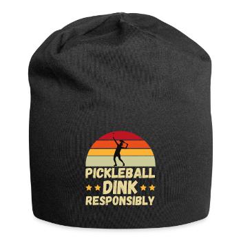 pickleball Dink Responsibly Gift - Jersey Beanie - black - Front
