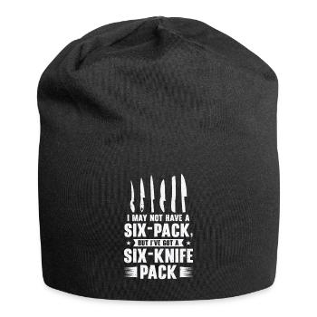 Messersammler Messer Sammeln - Jersey-Beanie - Schwarz - Vorne