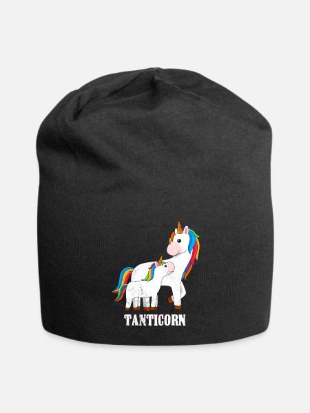 Einhorn cool Muttertag Tanten Einhörner - Jersey-Beanie - Schwarz