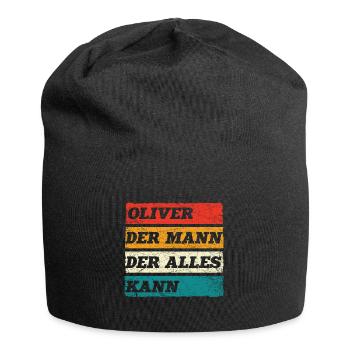 Oliver Der Mann Der Alles Kann Vorname Oliver - Jersey-Beanie - Schwarz - Vorne