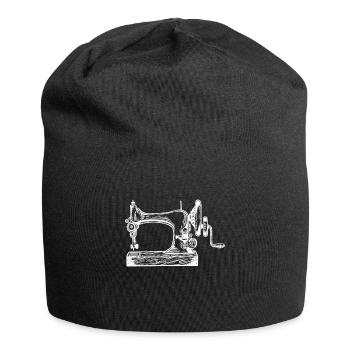 Machine à coudre Couturière rétro Couturière - Bonnet en jersey - noir - Devant