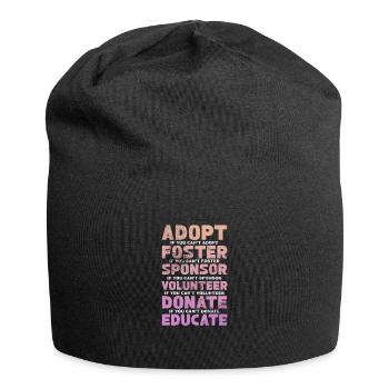 Tierrettung Tierschutz Tierfreund Geschenk - Jersey-Beanie - Schwarz - Vorne