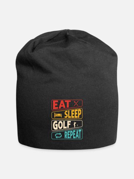 Eat Sleep Golf Repeat Golfing Par Tee - Jersey-Beanie - sort