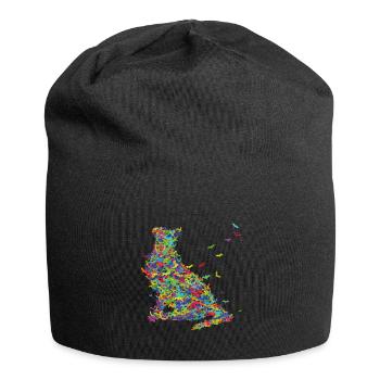 Katzenbesitzer Tierliebhaber Halloween - Jersey-Beanie - Schwarz - Vorne