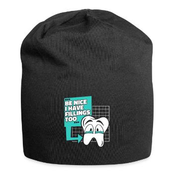 Soyez gentil j’ai des plombages trop laboratoire dentaire - Bonnet en jersey - noir - Devant