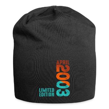 Since April 2003 Year 2003 Retro Vintage 2003 - Jersey Beanie - black - Front