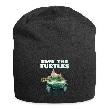 Save the Turtles Species Conservation Nature Conservation - Jersey Beanie - charcoal grey - Front