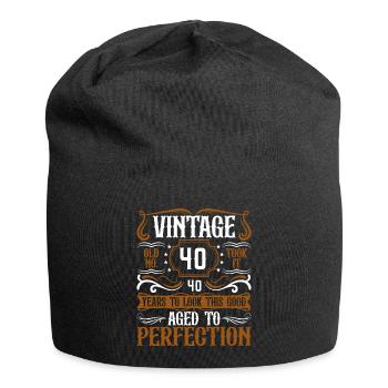 40ème Anniversaire Vintage Rétro - Bonnet en jersey - noir - Devant