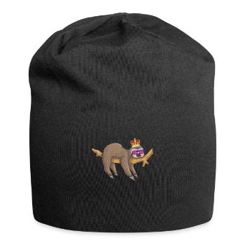 Faultier Queen Elizabeth II Britische Krone - Jersey-Beanie - Schwarz - Vorne