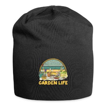 Vie de jardin Drôle drôle d’amoureux du jardinage Plante - Bonnet en jersey - noir - Devant