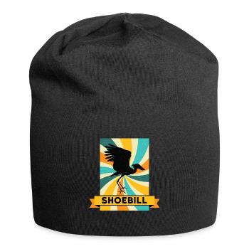 Shoebill Schuhschnabel Vogel Ornitologe - Jersey-Beanie - Schwarz - Vorne