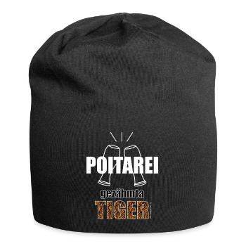 Poitarei gezähmta Tiger - Polterei gezähmter Tiger - Jersey-Beanie - Schwarz - Vorne