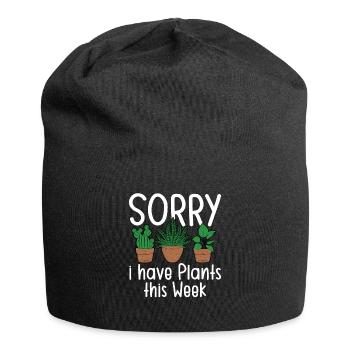 Désolé, j’ai des plantes cette semaine - Bonnet en jersey - noir - Devant