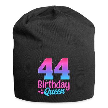 Birthday Queen 44 Geburtstag - Jersey-Beanie - Schwarz - Vorne