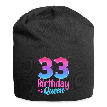 Birthday Queen 33 Geburtstag - Jersey Beanie - black - Front