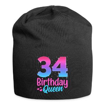 Birthday Queen 34 Geburtstag - Jersey Beanie - black - Front