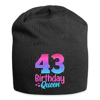 Birthday Queen 43 Geburtstag - Jersey Beanie - black - Front