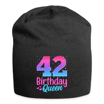 Birthday Queen 42 Geburtstag - Jersey Beanie - black - Front