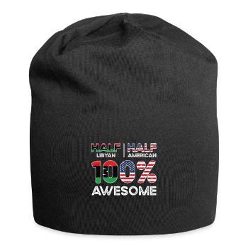 Born Libyan Libya American USA Citizenship - Jersey Beanie - black - Front