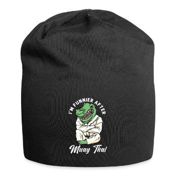 Muay Thai Trainer Kickboxing Instruktor Lustige - Jersey-Beanie - Schwarz - Vorne