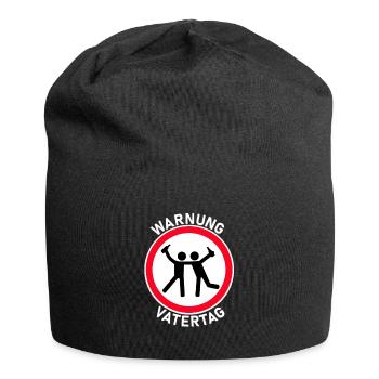 Warning Father's Day Dad Beer Celebrate Buddies Dad - Jersey Beanie - black - Front