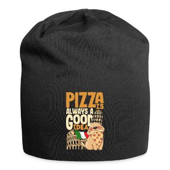 Pizza is always a good idea - Jersey Beanie - black - Front
