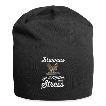 Brahma Hühner I Chicken Geflügel Motiv für - Jersey-Beanie - Schwarz - Vorne